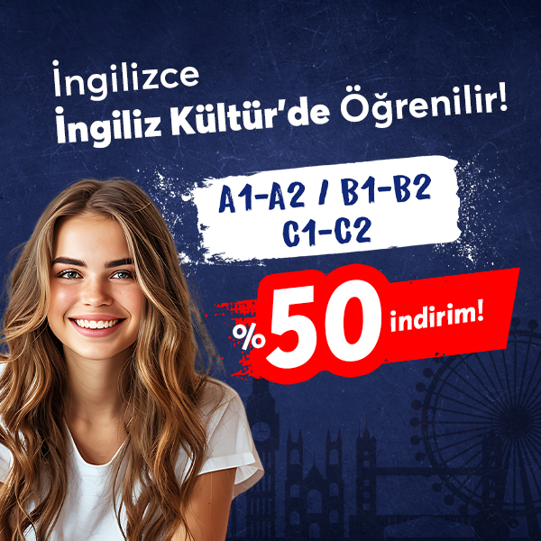 A1'den C2 seviyesine kadar %50 indirim